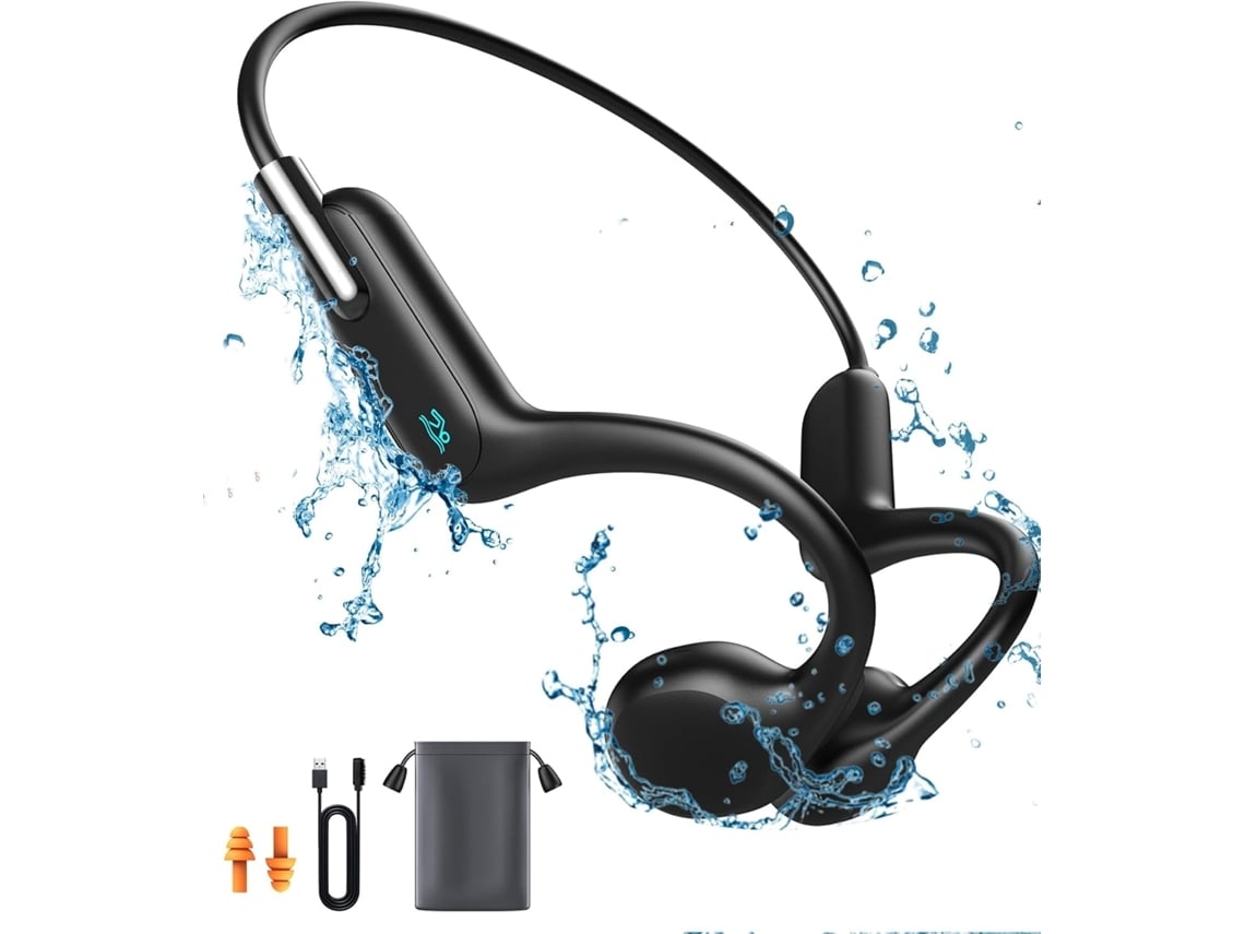 Auriculares Bluetooth De Conducción Ósea, Auriculares Abiertos Con Micrófono, Auriculares Para Natación Subacuática, 32 Gb De Mp3 Y 8 Horas De Usb
