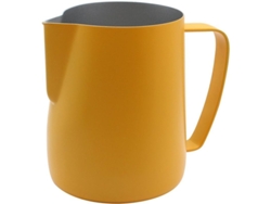 Jarra De Café Con Leche Linjou 304 De Acero Inoxidable De 600 Ml, Color Amarillo.
