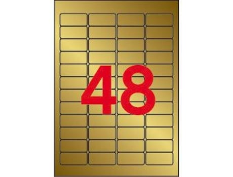 Etiquetas APLI de 20 Hojas (Dorado - 45,7 X 21,2 mm)
