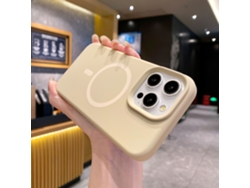 (color Café, Iphone 16 Pro) Funda De Silicona Líquida Para Iphone, Con Fuerte Fijación Magnética.