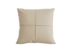 Funda De Almohada De Cuero Sintético De Color Puro: Moderna Y Sencilla Con Costuras.