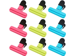 Clips Para Bolsas De Alimentos Herméticos, 9 Piezas (azul, Verde, Rojo)