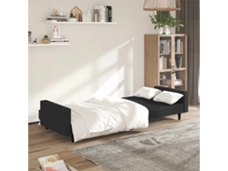 Sofá Cama De 2 Plazas Terciopelo Negro