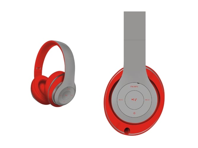Auriculares Bluetooth PLATINET FH0916GR (On Ear - Micrófono - Rojo)