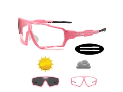 Gafas de ciclismo fotocromáticas polarizadas con protección UV400 en fibra de acetato MDUG (estilo 8)
