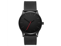 Reloj de cuarzo Hengrongshen sencillo para hombre con correa de cuero mate