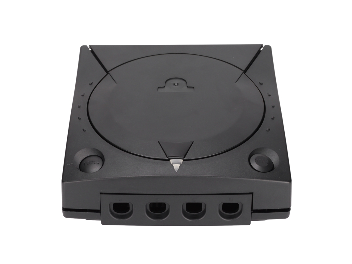 Capa Mali de proteção de plástico absorvente de impacto preta para console Sega Dreamcast com marca