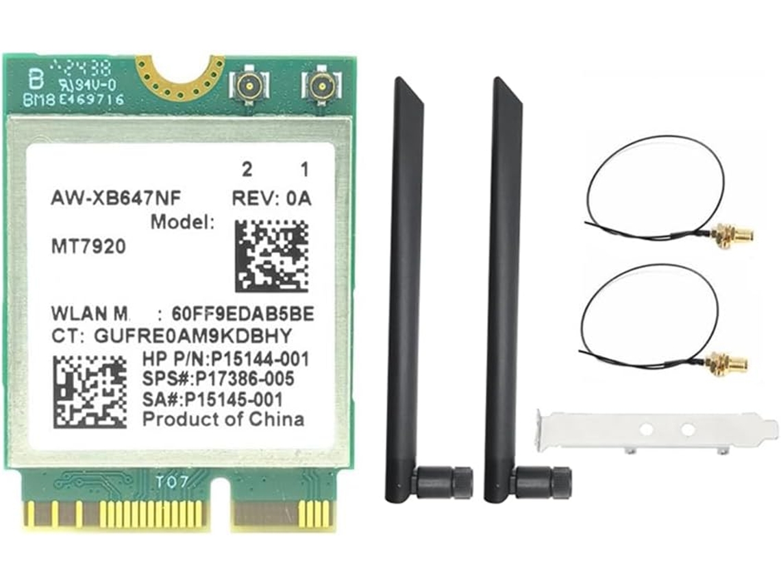 Tarjeta Adaptadora Wifi Mt7920 Wifi6 M.2 Ngff, 1800 Mbps, Bluetooth 5.0, 4g, 8g, Para Win10 Y Win11.