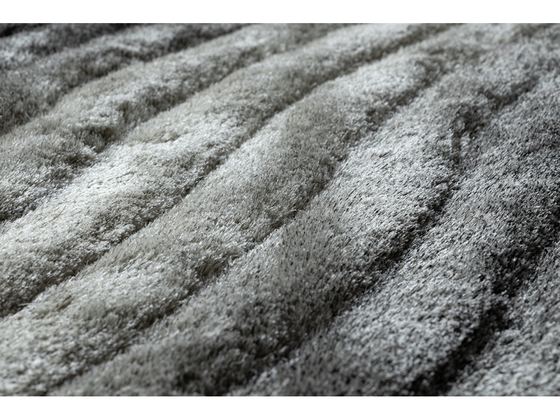 Alfombra Moderno Flim 006-B1 Lanudo, Olas - Structural Gris (120 x 160 cm)