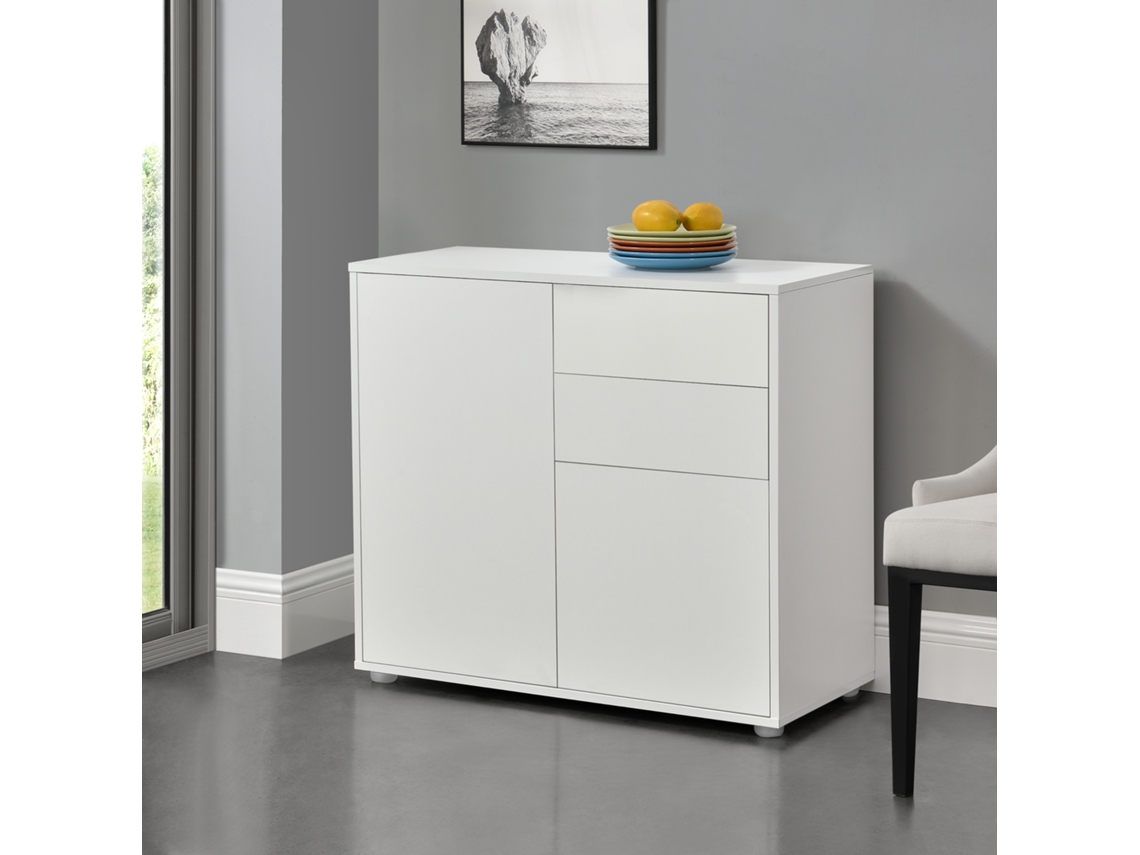 Cómoda [EN.CASA] Paarl  (Blanco - Tablero De Aglomerado - 74 x 79 x 36 cm)
