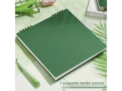 Cuadernos B5, agendas, cuadernos con pestañas, papelería, blocs de dibujo Mdug (verde)