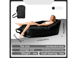 Sofá Inflable Portátil Para Exteriores Digitallab (negro)