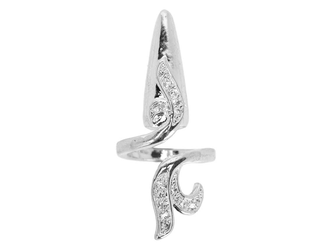 Anillos para uñas para mujer con piedras brillantes, soportes decorativos de plata para decoración de uñas.