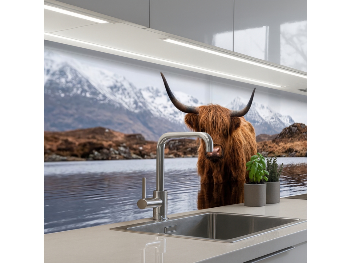 Salpicaderos De Cocina Highlander Escocés - Marrón - Agua 200x60 Cm