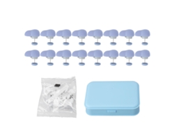 16 Clips Para Edredón Con Diseño De Conejito, Sujetadores Para Edredones, Almohadas Y Sábanas, Color Azul.