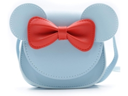 Bolso Bandolera Infantil Con Orejas De Ratón Y Lazo - Bolso De Cuero Pu - Azul