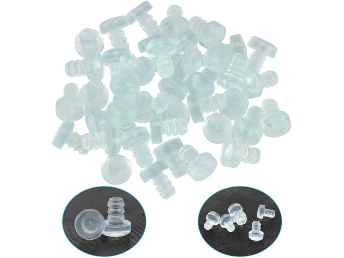 40 Tornillos De Silicona Transparente Para Puertas, Resistentes A Los Golpes, Para Montaje En Pared, Mesa, Vidrio Y Otros Soportes.
