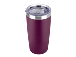 Taza de 590 ml (20 oz), vaso de acero inoxidable con aislamiento al vacío para bebidas frías y calientes con tapa Neveance (paquete de 2, negro)