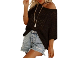 Camiseta De Playa De Ganchillo De Manga Corta Para Mujer - Top Para Cubrir El Traje De Baño
