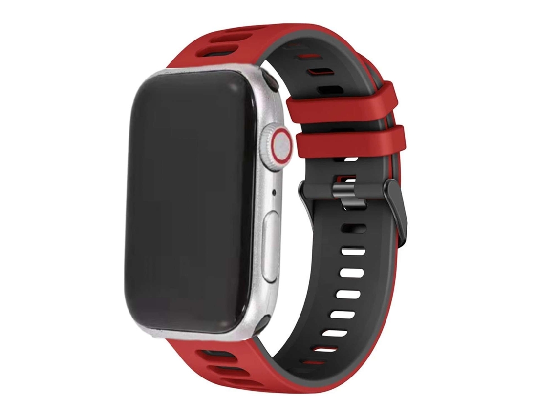 Correa Pioneer para Apple Watch Series Se 44Mm Rojo y Negro