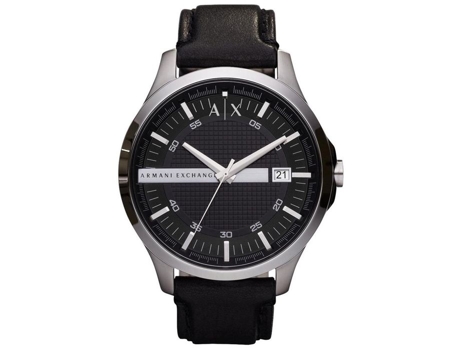Reloj de Fecha de ARMANI EXCHANGE de 47 mm Correa de Cuero de Cocodrilo Negra Ax2101