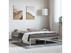 Estructura De Cama Sin Colchón Metal Blanco 150x200 Cm