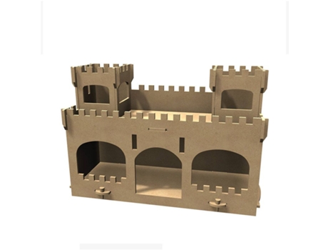Cama de muñecas de madera MDF para decorar - 47 x 31 cm