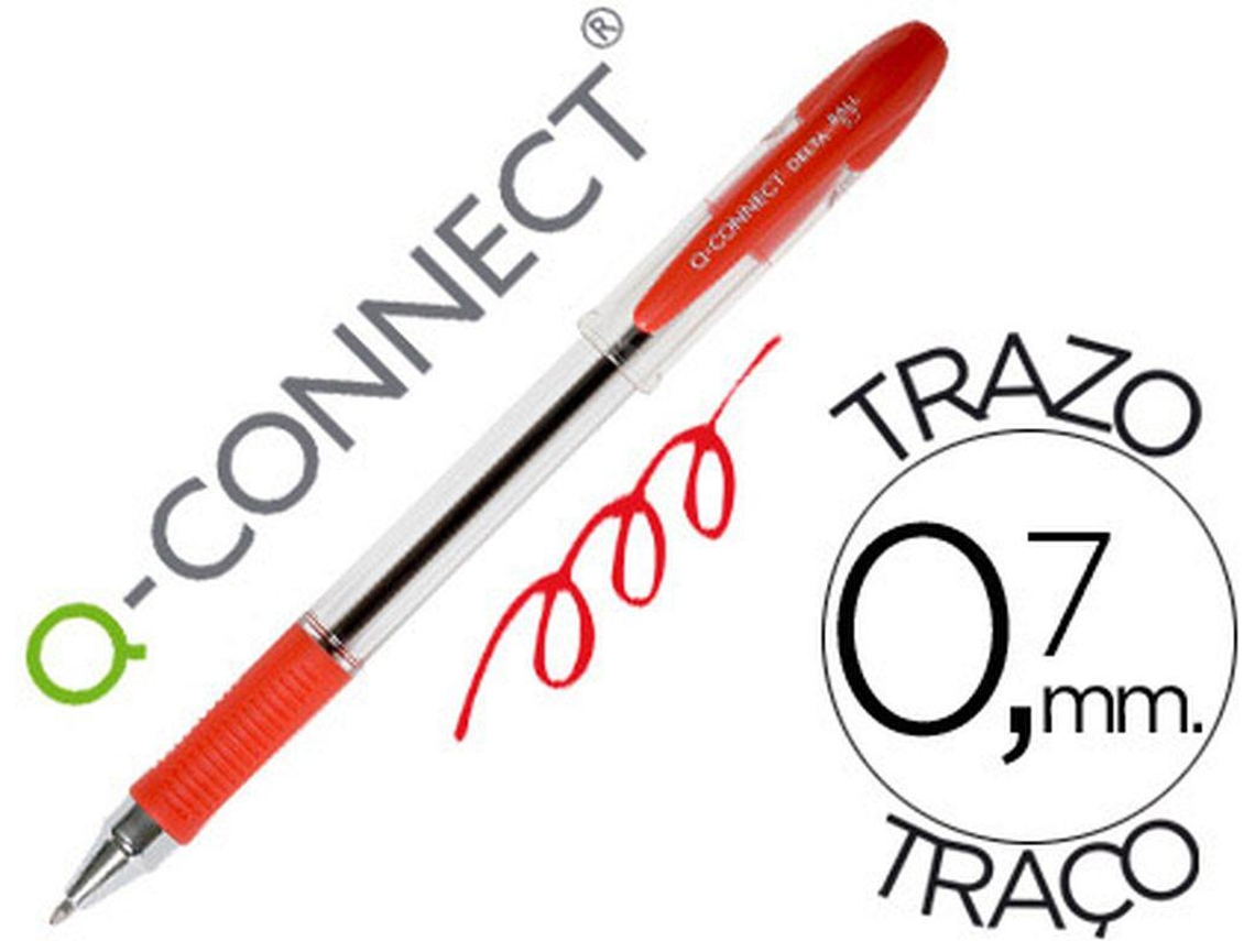 Bolígrafo Q Connect Delta Vermelha2