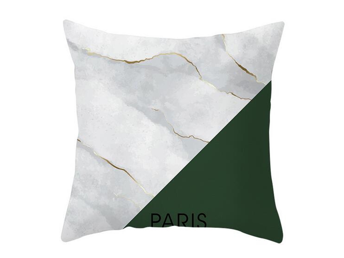 Serie Geometría Funda Decorativa de Almohada Verde