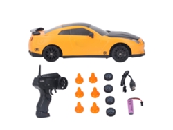 BJ Carro de Drift RC com Tração nas 4 Rodas, Escala 1/24, Controle Remoto com Bateria Recarregável para Adultos, Meninos e Meninas (Amarelo)