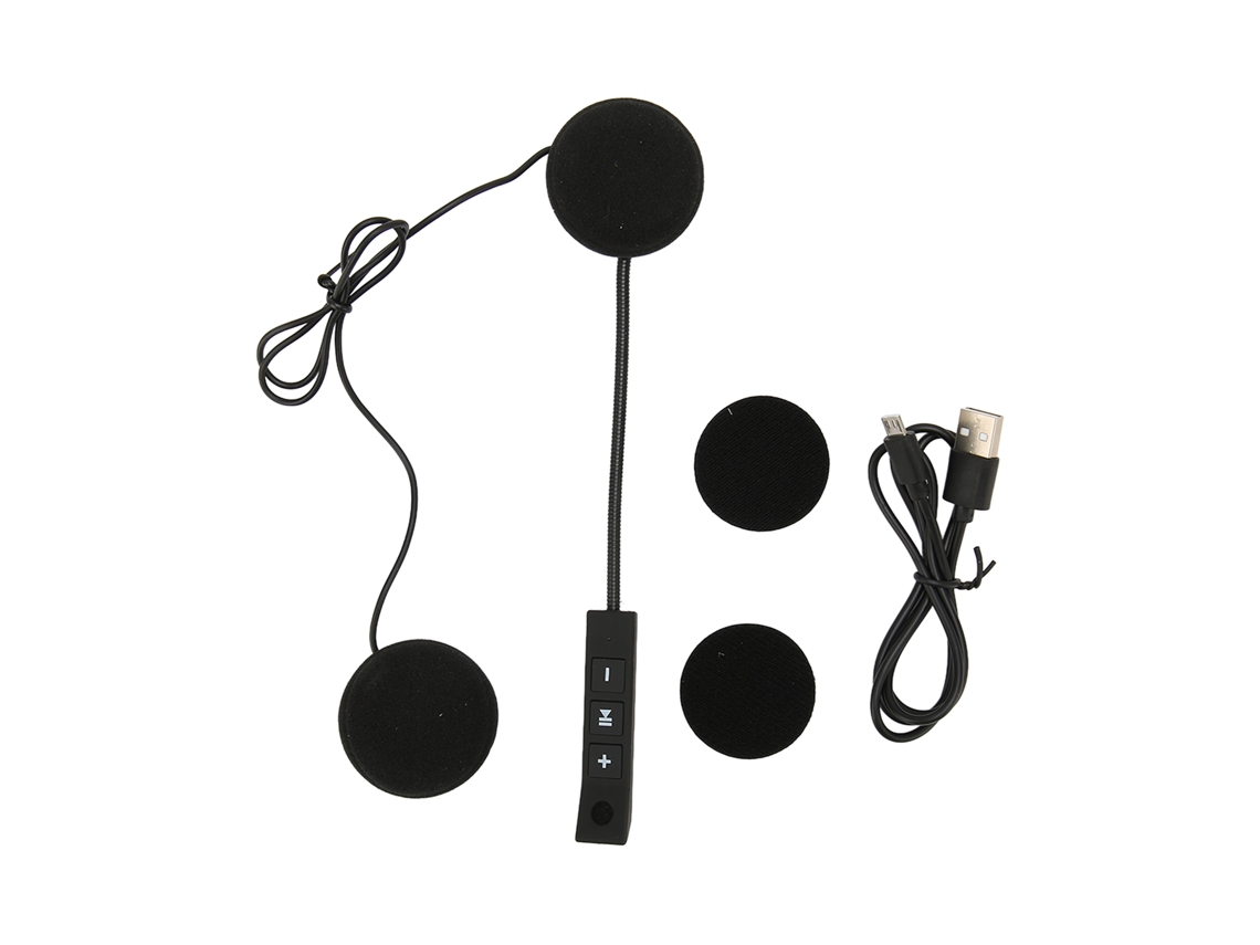 Fone De Ouvido Bluetooth 5.0 Para Capacete De Motocicleta Com Microfone Redução De Ruído 3 Botões Recarregável