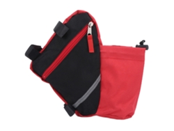 2026-bolsa Triangular De Nylon Para Bicicleta, Bolsa De Sillín Triangular Para Botella De Agua Y Artículos Pequeños, Rojo