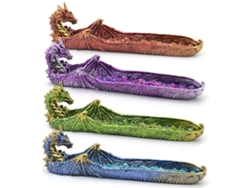 Signes Grimalt - Quemador Incienso | Incienso Soporte - 8x6x27 cm - Dragones, Pack de 3