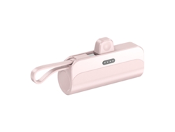 Powerbank Portátil 6000mAH 2 em 1 Lightning + Type-C M2 TEC M2-23 Rosa