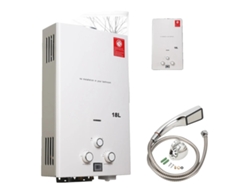 Calentador de agua a gas, diseño sin tanque, hasta 18 litros por minuto, blanco A, 12 L, 24 kW, OEM