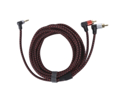 Cable De Audio Estéreo Abs De 3,5 Mm Macho A 90° A 2rca Macho, 5 M, Para Dvd, Altavoces Y Micrófonos.