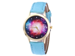 Reloj De Pulsera De Cuarzo Con Correa De Cuero Sencilla Y Moderna (rosa Y Rojo)