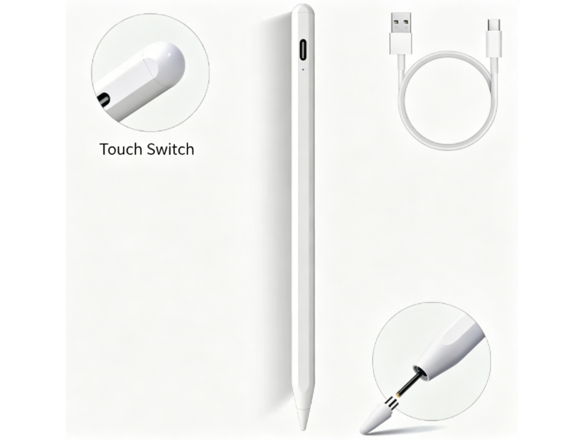 Lápiz Stylus Universal Con Carga Tipo C Compatible Con Múltiples Dispositivos