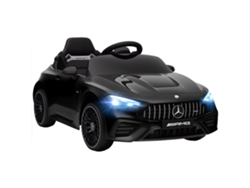 Coche eléctrico infantil Mercedes de 12 V con mando a distancia y luces LED - Negro