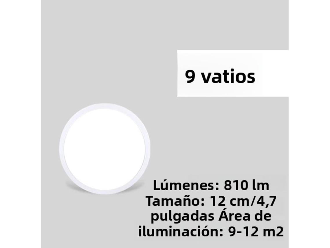 Panel decorativo LED ultrafino de 2,2 cm para montaje en techo, económico y sin parpadeos. MDUG (9W Blanco frío)