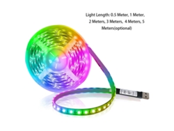 Tira De Luces Led Rgb Flexible, Recortable Y Autoadhesiva Con 3 Botones Para Decoración De Fiestas En Casa (hazlo Tú Mismo).