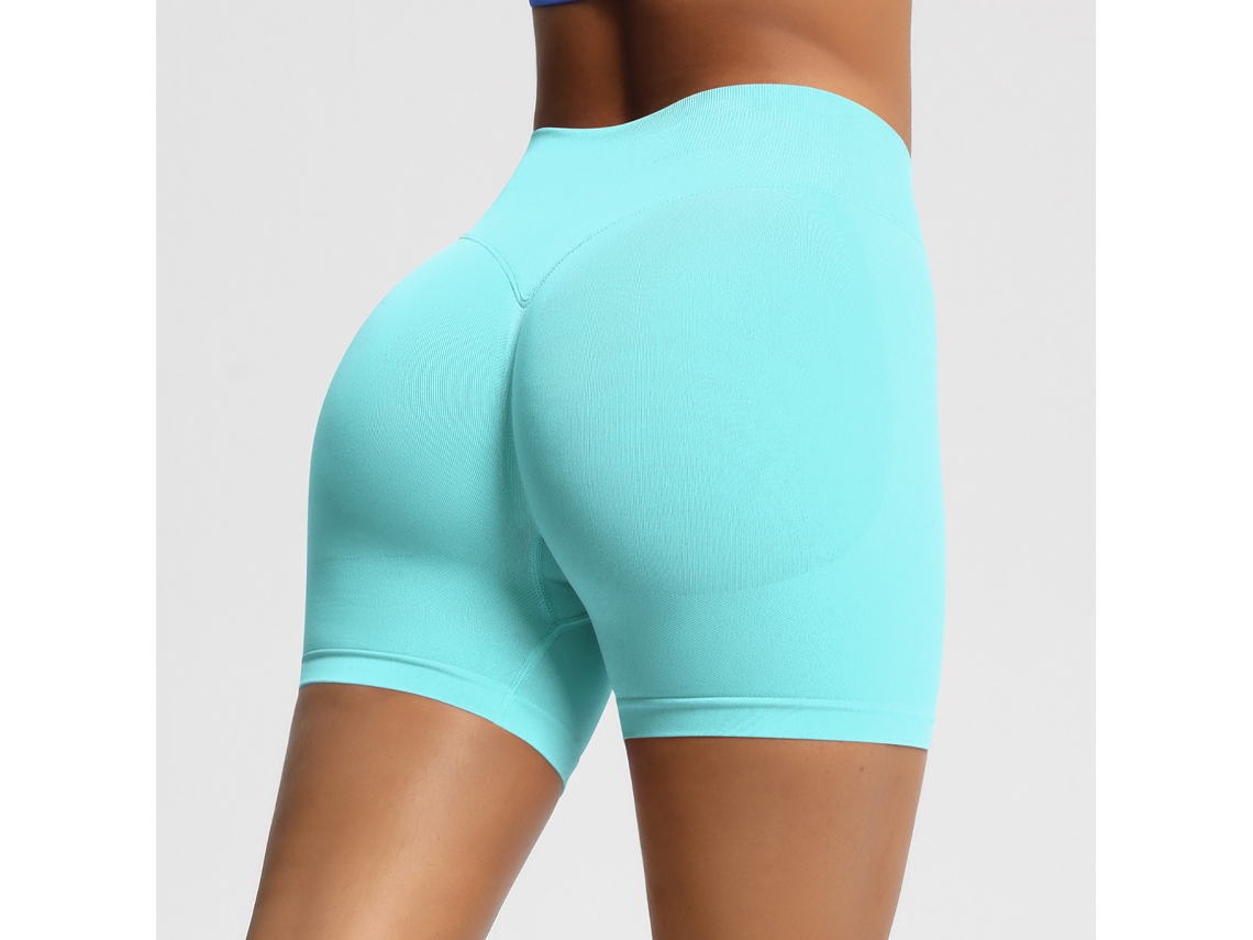 Pantalones Cortos De Yoga Para Mujer, De Secado Rápido, De Talle Alto, Para Yoga Y Ejercicio Físico, Talla M (verde Menta) Czhhmart
