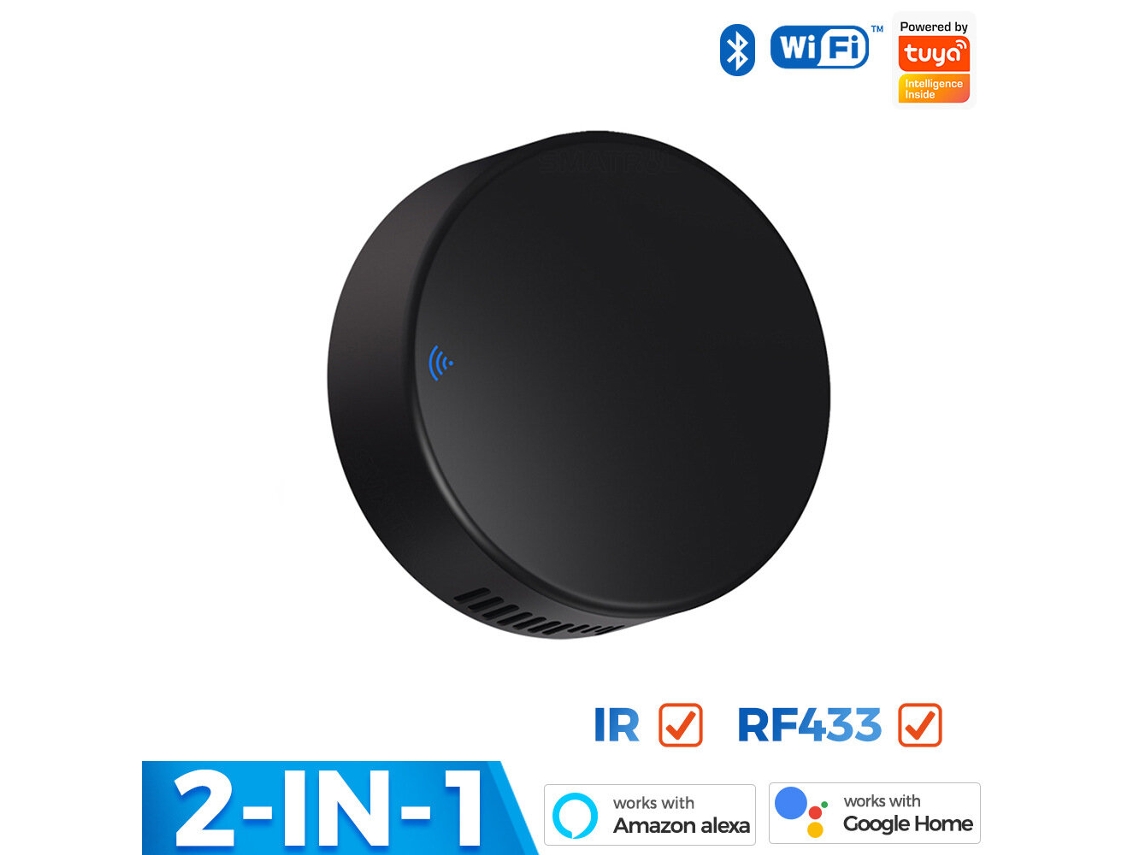 Control remoto infrarrojo universal Tuya Wifi IRRF 433 MHz para TV, aire acondicionado, aplicación de voz de Alexa, Google Home Mdug