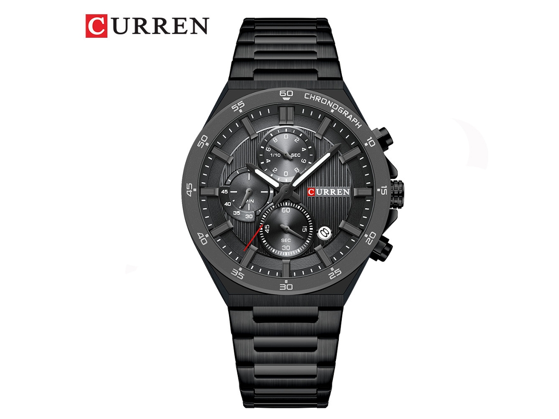 Reloj De Pulsera Unisex Impermeable Con Calendario, Color Negro, Para Hombre, Ideal Para Negocios Y Deportes.