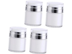 Juego De 4 Frascos Reutilizables De 30 Ml Con Dosificador Sin Aire Para Crema/sérum Antifugas, Tamaño Viaje.