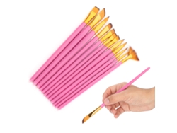 Juego De 12 Pinceles De Nailon Para Pintura Al Óleo, Acuarela, Acrílico, Gouache Y Otras Técnicas Artísticas.
