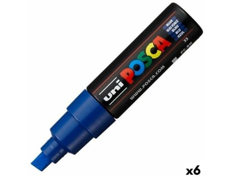 Rotuladores POSCA pc-8k azul 6 unidades