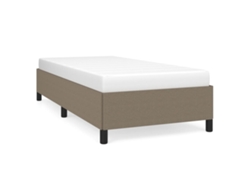 Maison Exclusive - Estructura De Cama Sin Colchón Tela Gris Taupe 100x200 Cm