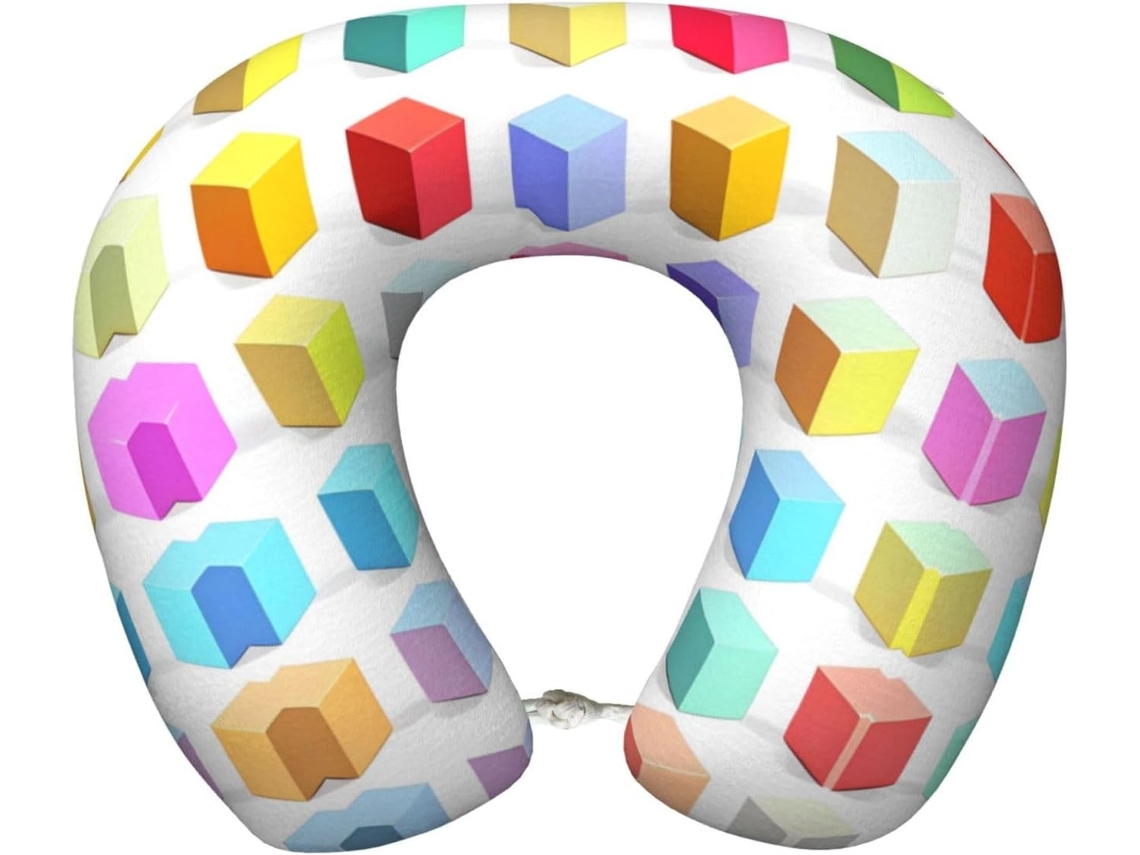 Almohada Viaje Espuma Viscoelástica Poliéster, Felpa Fácil Soporte, Ajustable Plegable: