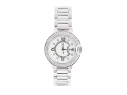 Reloj De Pulsera Analógico Para Mujer Con Diamantes De Imitación Y Brazalete De Aleación De Plata: El Regalo Perfecto.